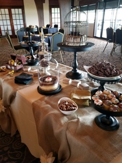 Tea party shower dessert table